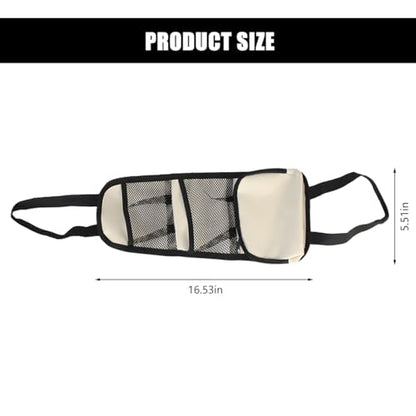 Car Seat Side Organizer, 2PCS Multi-Pocket Vehicle Front Seat Storage Hanging Bag with Mesh Net Pocket, Multifunctional Automotive Stuff Holder, Universal for SUV RV Truck (White) - color: White