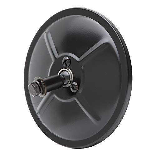 RETRAC 610131 5-Inch Black Steel Center-Mount Convex Mirror Head, Universal Driver or Passenger Side