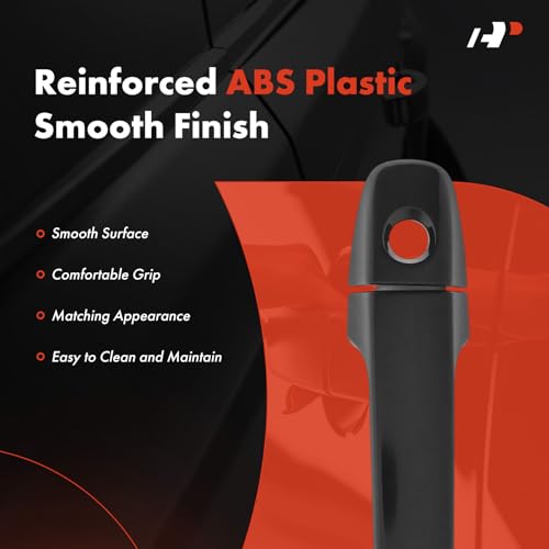 A-Premium Front Driver Side Exterior Door Handle with Keyhole Cover Compatible with Toyota Camry 12-17, Yaris 12-19, C-HR 18-19, 86 18-20, Prius C & Scion FR-S, iM & Subaru BRZ, Carbon Fiber Look