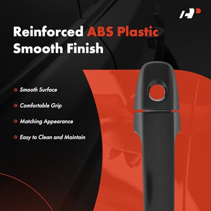 A-Premium Front Driver Side Exterior Door Handle with Keyhole Cover Compatible with Toyota Camry 12-17, Yaris 12-19, C-HR 18-19, 86 18-20, Prius C & Scion FR-S, iM & Subaru BRZ, Carbon Fiber Look