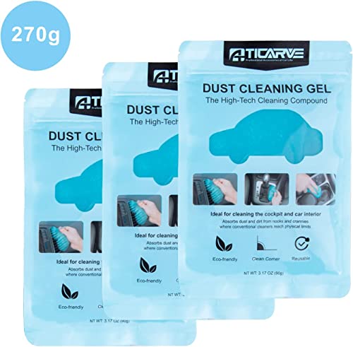 TICARVE 3 Pack Cleaning Gel for Car Detailing Putty Car Vent Cleaner Goo Cleaning Putty Gel Auto Detailing Tools Car Interior Cleaner Dust Cleaning Mud for Cars Dust Cleaner Slime Keyboard Cleaner - size: 3 Pack