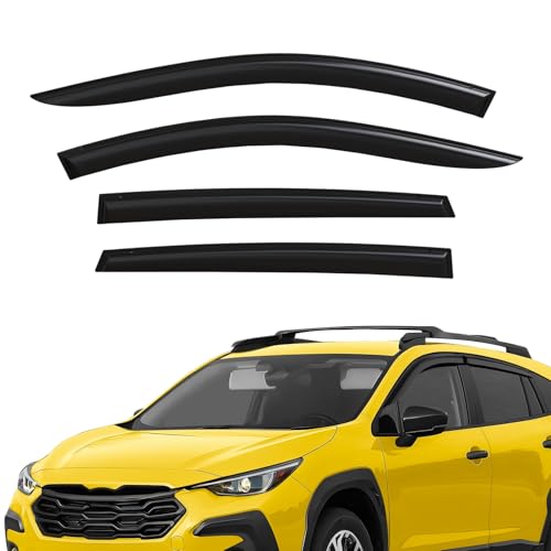 Extra Durable Window Deflectors Tape-On Window Visors Rain Guards Fit for Subaru XV Crosstrek 2024-2026, Sun Visors, Wind Vent for Shades, Exterior Car Accessories - 4 pcs. AG0985 - color: For Subaru XV Crosstrek 24-26