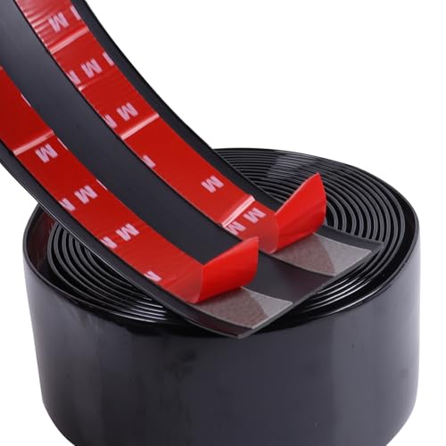 4"(100mm) Heavy Duty Automotive Trim Molding Car Side Moldings Self Adhesive, UV Protected Scratch-Proof for Truck RV Boat Exterior Interior Body Door Window Bumper Glossy Black, 50FT - color: Glossy Black, size: 50FT