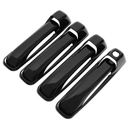 NewYall Gloss Black Exterior Door Handle Cover for Jeep Commander Grand Cherokee 2005-2010 for Ram 1500 2500 3500 2009-2018 Front Rear Left Driver Right Passenger Side