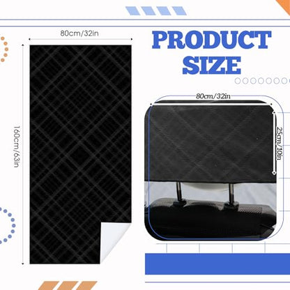 Hahafelt 2 Pack Car Seat Towel Covers with Storage Bag, 63 x 32 Inch Universal Non Slip Waterproof Sweat Protector for Car Truck, Gym Swimming Running, Machine Washable (Black Plaid) - style: Black Plaid