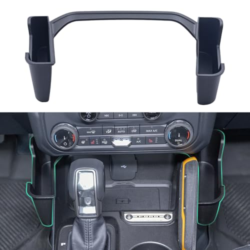 TOPINSTALL New Gear Shifter Organizer Compatible with 2021-2025 2026 Ford Bronco, Center Console Gear Side Storage Box Tray Interior Accessories for Bronco 2/4-Door (Not for Bronco Sport) - color: （2021-2026）Gear Shift Storage Organizer