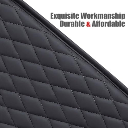 ESKONKE [Upgraded] Car Center Console Cover with 2 Storage Bags - Premium Nappa Leather Armrest Cover, Scratch & Wear Resistant, Waterproof Car Interior Accessories (Grey) - color: Grey