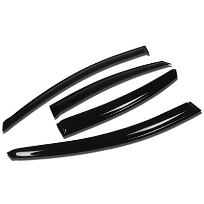 Auto Dynasty 4Pcs Tape-On Window Visor Rain Guard Compatible with 2011-2014 Sonata, Rain Shields Vent Shade Wind Deflector, Acrylic - size: 11-14 Sonata