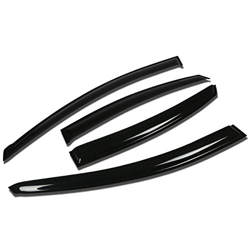 Auto Dynasty 4Pcs Tape-On Window Visor Rain Guard Compatible with 2011-2014 Sonata, Rain Shields Vent Shade Wind Deflector, Acrylic - size: 11-14 Sonata