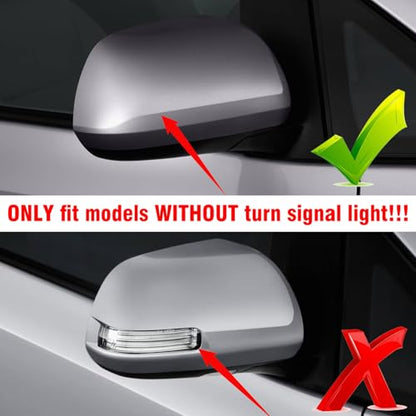 Moonlinks Compatible with Toyota Sienna 2012 2013 2014 2015 2016 2017 2018 2019 2020 Right Passenger Side Mirror Cover Replacement, Gray Right Side Clip-on Mirror Cap Replaces for 87915-08021-B1 - color: Right Gray