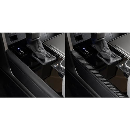 NVCNX Real Premium Carbon Fiber for Toyota Tundra 2022-2026 / Sequoia 2023-2026 2024 2025 Truck Pickup SUV Car Center Console Sides Strip Cover Interior Trim Accessories Overlay Sticker Decal 2PCs - color: Center Console Sides Strip Trim