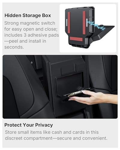 5PCS Center Console Organizer Compatible with 2025-2026 Tesla Model Y Juniper/2024-2026 Model 3 Highland Accessories, Hidden Storage Box, Cup Holder and Silicone Mat(Not Fit Juniper Standard) - size: 5pc for Model Y Juniper/ Model 3 Highland