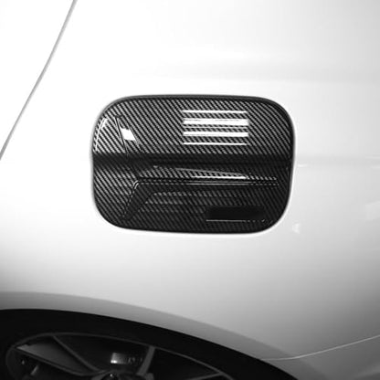 Car Exterior Accessories Carbon Fiber Pattern Style Fuel Tank Oil Cap Gas Cover Trim Compatible with Genesis G70 2019-2026 Accessories
