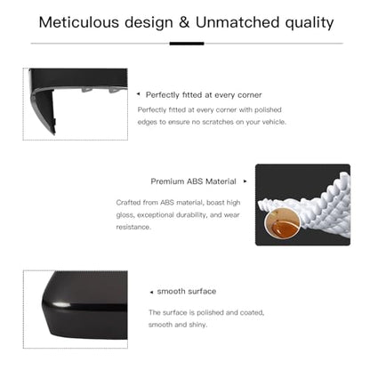 Passenger Right Side Mirror Cover Cap Compatible with Toyota RAV4 2013-2018 XLE/SE/LTD, RAV4 HV 2016, 4RUNNER 2013-2023 - Without Side Camera Models, Glossy Black - color: Glossy Black, size: Right Passenger Side