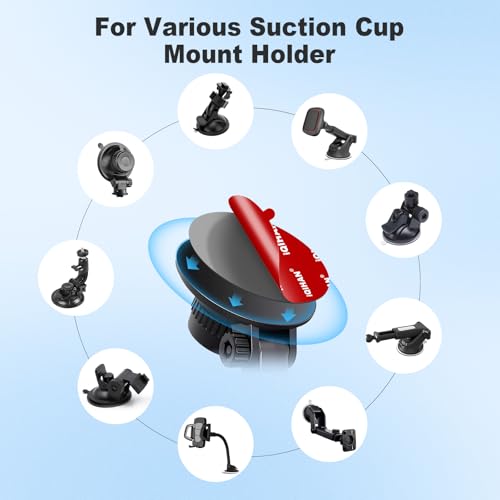 Sticky Adhesive Pads for Car Phone Mount, Strong Double-Sided Sticker Replacement for Dashboard Suction Cup Cell Phone Holder Base, 5pcs 3.15"(80mm) Mounting Gel Round Tape for Windshield Dash Cam