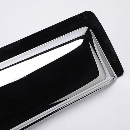 94975Y Chrome Side Window Visor Wind Vent Deflector,4pcs Outside Mount Style Sun Rain Guards for 2015-2022 Ford F150/F250/F350 Super Duty Crew(Supercrew) cab - size: 4pcs 15-20 Crew Cab(chrome)