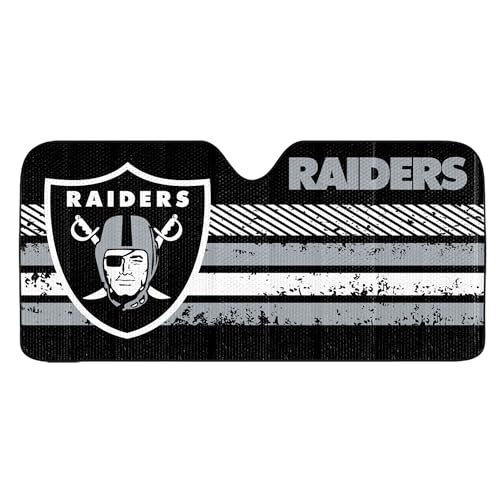 Fanmats NFL Windshield Sun Auto Shade, Sun Shield Sun Visor Accordion tri-fold for Storage 59" x 29.5", Colorful Team Design
