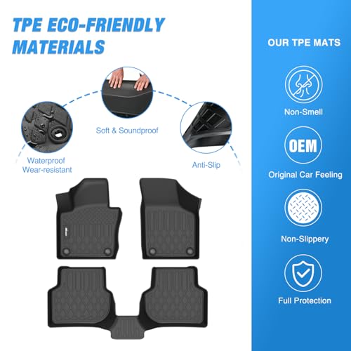 Nilight TPE Floor Mats for Volkswagen VW Jetta 2012 2013 2014 2015 2016 2017 2018, All Weather Custom Fit Heavy Duty Floor Liners - color: 2012-2018 Jetta