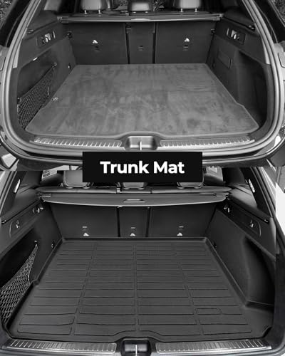 Floor Mats Cargo Liner for Mercedes Benz GLC300 2016-2022 (Not Fit GLC Coupe Series) All Weather TPE Mats for GLC300/GLC350e/GLC43 AMG/GLC63 AMG 2016 2017 2018 2019 2020 2021 2022 Accessories