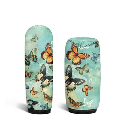 Jeiento Butterfly Cat Car Shift Knob Cover Handbreak Covers Anti Slip Dust Poor Gear Shifter Stick Protector Soft and Breathable Universal Fit SUV Trunk Vehicles - color: Butterfly