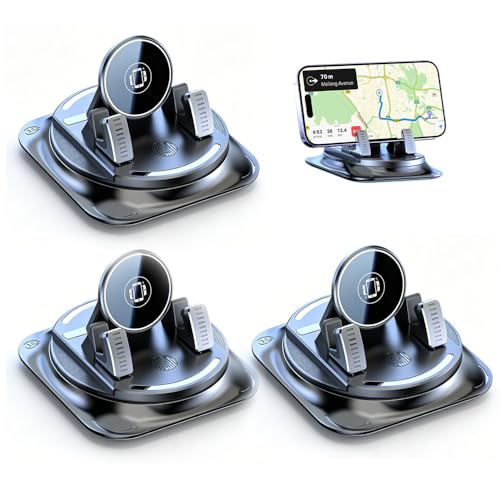 Car Phone Holder 360 Degree Rotation, 2026 New Dashboard Hero Phone Holder, Adjustable Universal Car Phone Mount for Car Magnetic Interiorcar Navigation Mount for Drivers (3PCS) - color: 3PCS