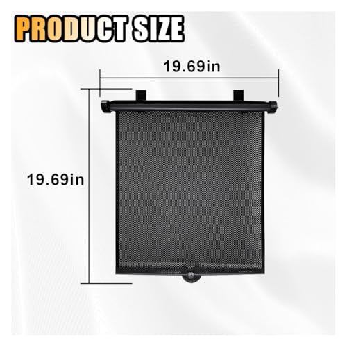 2PCS Car Window Shades for Baby, 20"×20" Retractable Car Shades for Side Window with Suction Cups, Blocks Heat & UV Rays Glare Protection, Baby Auto Accessories for Cars House Office Window (X-Large) - size: X-Large