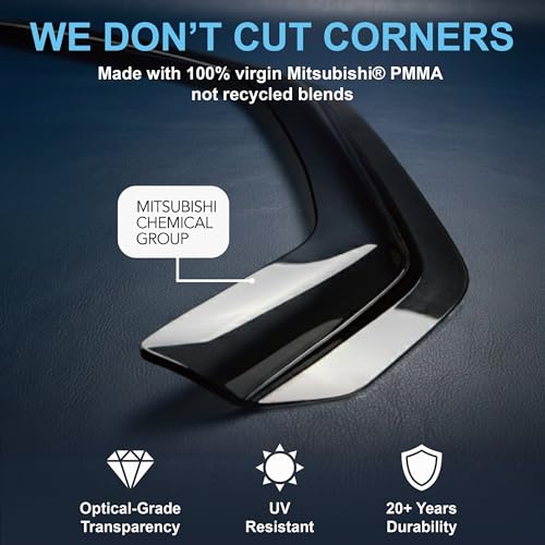 in-Channel Car Window Rain Guard Compatible with Honda Civic (2006-2011) 4pcs, Taiwan Made Precise & Transparent Car Wind Deflectors No Water Leakage Visors - size: Civic (2006-2011) 4pcs