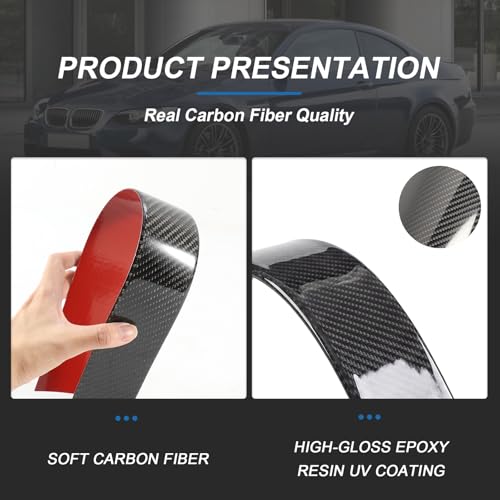 Real Carbon Fiber Dashboard Panel Trim Compatible with BMW BMW 3 Series E90 E92 E93 2006-2013, Car Interior Accessories for 325i, 328i, 330i, 335i - color: Style 3