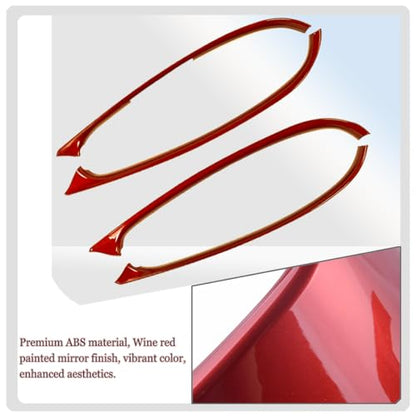 MUXEE Window Switch Panel Cover Trim for Chevrolet Malibu 2016-2024 Wine Red Window Control Button Trim Sport Interior Trim Full Set - color: Wine Red