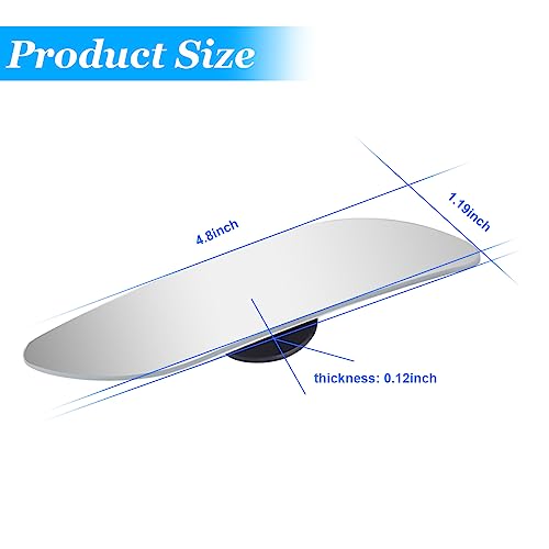 AICEL Blind Spot Car Mirror, 2 Pack 360° Adjustable Convex Rear View Mirror, HD Glass Wide Angle Frameless Rectangular Shaped Car Side Mirror, Self Adhesive Safety Security Blind Spot Mirror