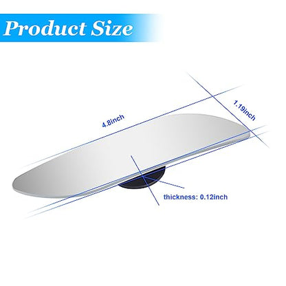 AICEL Blind Spot Car Mirror, 2 Pack 360° Adjustable Convex Rear View Mirror, HD Glass Wide Angle Frameless Rectangular Shaped Car Side Mirror, Self Adhesive Safety Security Blind Spot Mirror
