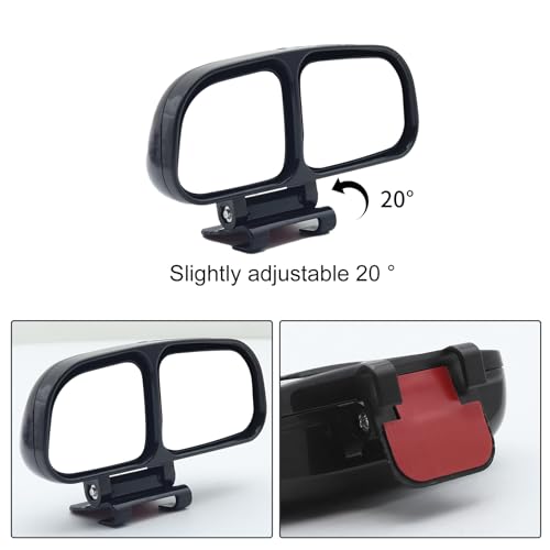 Blind Spot Mirror Adjustable 360 Degree Car Side Mirror, HD Glass Rear View Exterior Accessories Frame Thickness Less than 5MM for Car SUV (dual mirror right) - style: dual mirror right