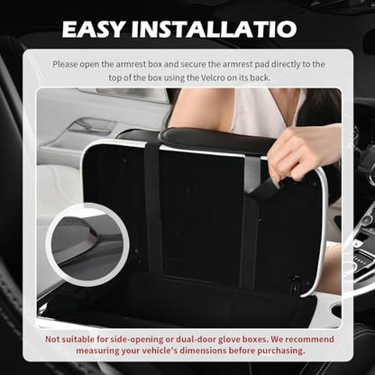 5-in-1 Car Armrest Storage Box,Multifunctional PU Leather Organizer with Phone Holder & Cup Holder & Side Pockets,Universal Car Armrest Cushion Fit for Most Cars SUVs