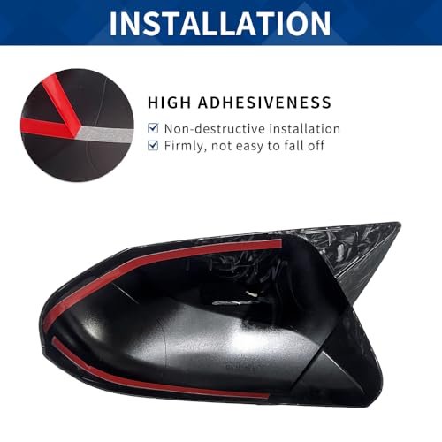 Side Mirror Cover Compatible with Toyota (Camry 2018-2025, Ox Horn Style-Forged Carbon Fiber Pattern) - size: Ox Horn Style-Forged Carbon Fiber Pattern