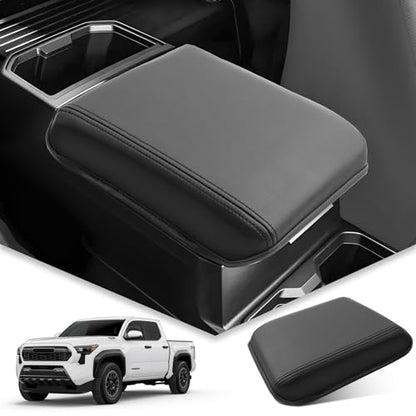 BIBIBO for 2024 2025 2026 Toyota Tacoma Center Console Cover Armrest 2024-2026 Toyota Tacoma SR /SR5/TRD PreRunner/Limited/Trailhunter/TRD Pro Arm Rest Cover 2024 2025 2026 Tacoma Accessories - color: Black-C for 2024 2026 Toyota Tacoma