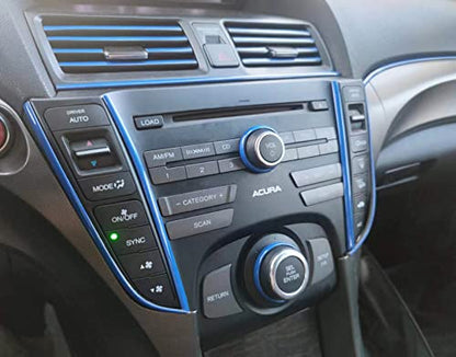 16Ft Dark Blue Car Motor Bike Self-Adhesive Exterior and Interior Molding Trim Universal Dashboard Bumper Window Door Body Side Decorative Strip Scratch-Proof (Width: 1/4 inch (6mm)) - style: Width: 1/4 inch (6mm)