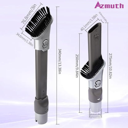 3 Pack 2-in-1 Brush Kits for Shark Crevice Tool and Horse Hair Shark Vacuum Attachments for Rotator, Rocket, DuoClean, Apex, Navigator, NV752, NV650, HV322, HV301, AZ2001, HZ2002 Extended Reach Brush - style: 3 Pack
