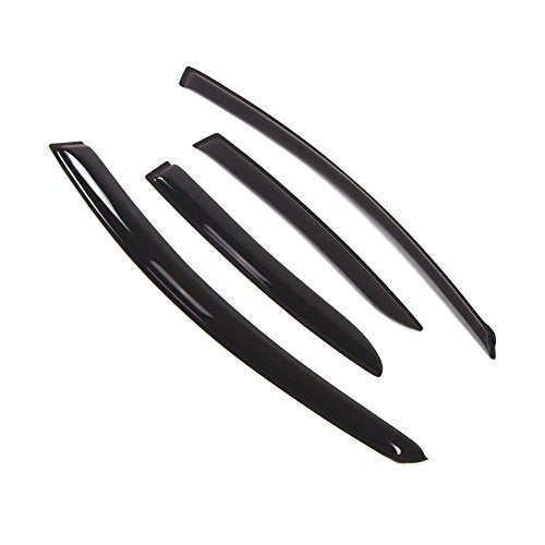 Outside Mount Window Vent Visors Rain Guards Compatible with Mazda Mazda3 Sedan 2010-2013 | Side Window Wind Deflectors Rain Shields | Black Tinted, 4 Pcs Set, BGWV-305 - color: Black Tinted, size: For Mazda Mazda3 Sedan 2010-2013