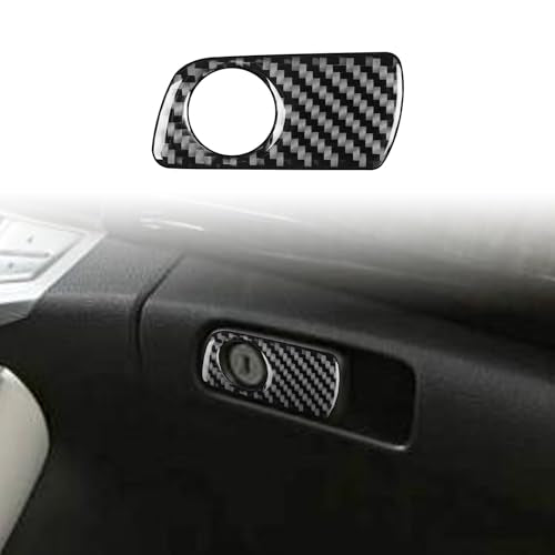 Co-Pilot Glove Box Handle Panal Decal Real Carbon Fiber Decorative Sticker Car Interior Trim Compatible with Honda Accord 2013 2014 2015 2016 2017 9th Gen Accessories Protection Cover Type B - color: Black 56