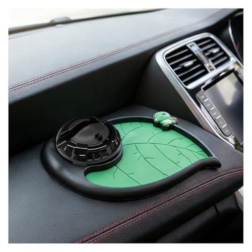 Craedli Car Dashboard Anti-Slip Mat, Multifunctional 360 Rotating Phone Holder with Temporary Parking Number, Universal Car Organizer Storage for Sunglasses/Keys/Daily Essentials (Turtle-Green) - size: Turtle-Green