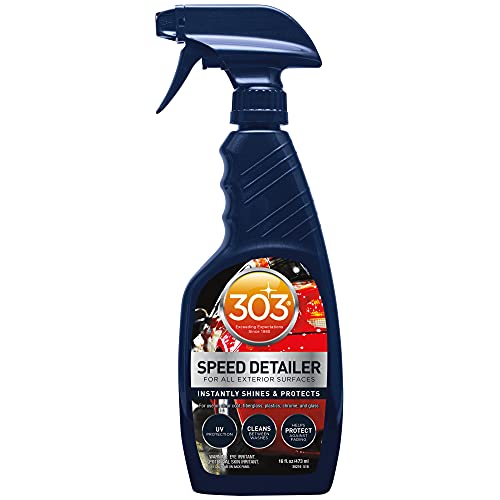 303 Products Speed Detailer - For All Exterior Automotive Surfaces - Instantly Shines And Protects Paint - Cleans Between Washes - UV Protection, 16 fl. oz. (30216CSR) Packaging May Vary - size: 16 Fl Oz (Pack of 1)