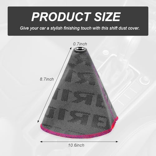 Car Shift Boot Cover, Fabric Shifter Lever Knob Boot Dustproof Cover with Stitch, Manual Automatic Speed Shifter Boots Gear Gaiter for Most Vehicles, Car Accessories (Gray) - color: Gray