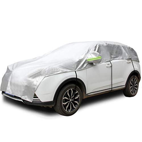 Half Car Cover All Weather Car Body Cover Sunshade Cover Snow Cover Waterproof Snowproof Universal 210D Oxford Fabric (Fit Hatchback Length 158'' to 173'') - size: Fit Hatchback Length 158'' to 173''