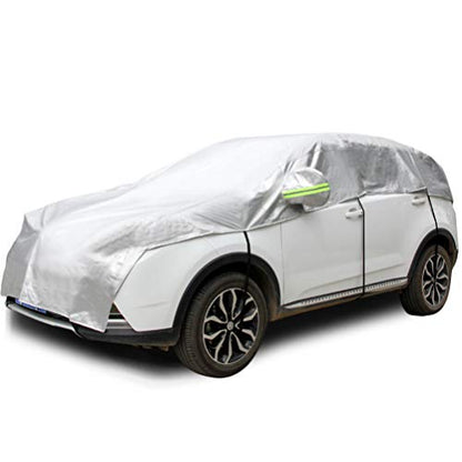 Half Car Cover All Weather Car Body Cover Sunshade Cover Snow Cover Waterproof Snowproof Universal 210D Oxford Fabric (Fit Hatchback Length 158'' to 173'') - size: Fit Hatchback Length 158'' to 173''