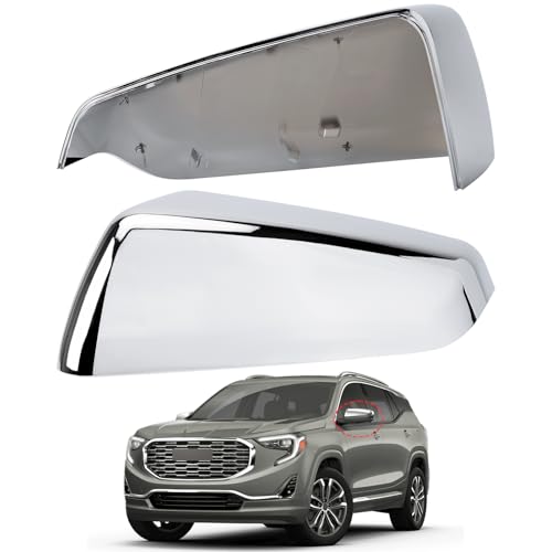 Driver Side Mirror Cover Replacement for Chevrolet Equinox 2018 2019 2020 2021 2022 2023, for GMC Terrain 2018-2023 - Left Side Mirror Covers, Rear View Mirror Cap Accessories Chrome - color: Chrome, size: Driver Side (Left)