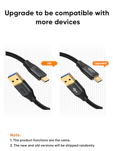 CableCreation USB C to USB A Cable 5FT, USB 3.1 USB 3.2 Gen2 10Gbps USB A to C Data Cable, Android Auto 3A for USB C External SSD MacBook Pro iPad, Galaxy S24/S23+, iPhone 16/15, 1.5m - color: Black, size: 5ft/1.5m