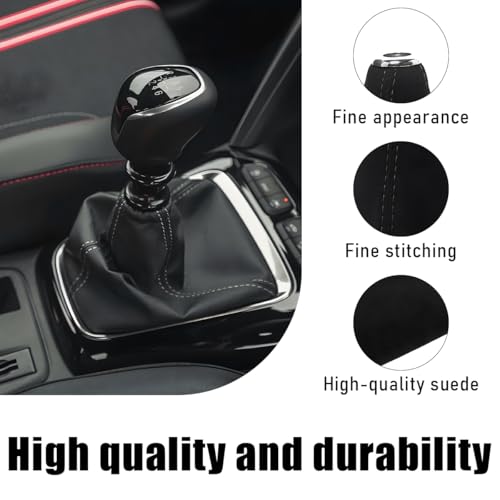 Ohleats Car Shift Knob Dust Cover, Automotive Shifter Boot Sleeve Replacement, Manual/Automatic Gear Shift Cover for Most Car Truck SUV, Universal Interior Car Accessories (Velvet, Black) - color: Velvet, Black