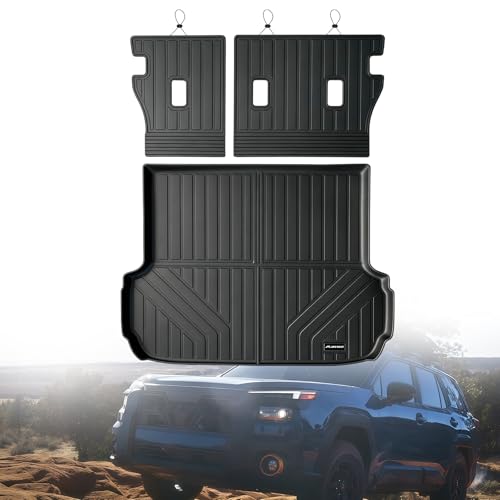 Cargo Mat for 2020-2025 2026 Subaru Outback & Backrest Mat,TPE All Weather Protection Trunk Mat Covering The Backrest Mat with Velcro Fastener Accessories,Black - size: 2020-2026 Outback 2-in-1 cargo mat