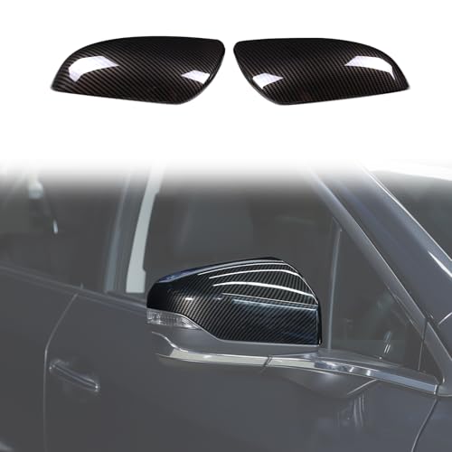 Car Rearview Mirror Cover compatible with Subaru Outback 2021-2025，ABS Exterior Door Side Rearview Mirror protective Cover Cap Decorative Accessories (carbon fiber) - color: carbon fiber