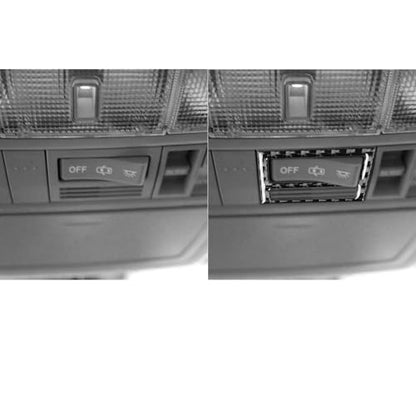 Soft Carbon Fiber Top Reading Light Cover Compatible with Toyota Camry 2007 2008 2009 2010 2011, Roof Reading Light Trim Sticker, Auto Inner Front Reading Light Frame Decoration - color: Black 20